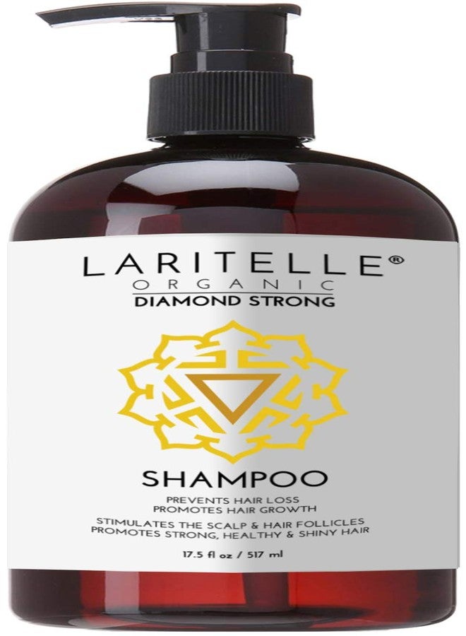 Laritelle Diamond Strong Organic Shampoo – Hair Growth & Strengthening – Sulfate-Free, Cedarwood & Botanicals – Prevents Thinning & Breakage – Made in USA – 17.5 oz - Image 1